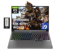 Lenovo Legion 5 16" WQXGA 165Hz Gaming Laptop, Intel i9-14900HX, 16GB DDR5, 1TB PCIe SSD, NVIDIA GeForce RTX 4070 8GB GDDR6, RGB Backlit Keyboard, Wi-Fi 6E, Windows 11, Gray, 256GB Docking Station Set