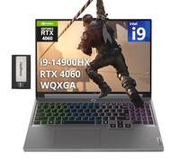 Lenovo Legion 5 16" WQXGA 165Hz Gaming Laptop, Intel i9-14900HX, 64GB DDR5, 4TB SSD, NVIDIA GeForce RTX 4060 8GB GDDR6, 4-Zone RGB Backlit Keyboard, Win 11, Gray, 256GB Docking Station Set