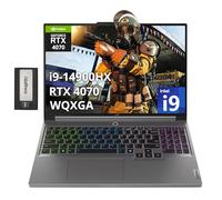 Lenovo Legion 5 16" WQXGA 165Hz Gaming Laptop, Intel i9-14900HX, 64GB DDR5, 4TB SSD, NVIDIA GeForce RTX 4070 8GB GDDR6, RGB Backlit Keyboard, Wi-Fi 6E, Windows 11 Pro, Gray, 256GB Docking Station Set