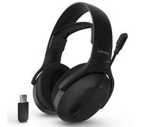 Lenovo Legion H410 Wireless Gaming Headset, Bluetooth or USB-A 2.4GHz Connection, Lightweight 304g, Adjustable Headset, Flip-to-Mute Mic, Immersive Sound, Black, Home Office Gamer Bundle