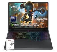 Lenovo Legion Pro 5i Gaming Laptop - Intel Core Ultra 9 275HX - 16" WQXGA OLED 165Hz - NVIDIA GeForce RTX 5070 - 32GB RAM 1TB SSD - Backlit KB Wi-Fi7 Win11 - Eclipse Black - w/2TB USB Drive, W/GaLiMu