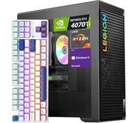 Lenovo Legion Pro Ryzen 7 RTX 4070 Ti Super Extreme Gaming Desktop, AMD Ryzen 7 7700, NVIDIA GeForce RTX 4070 Ti Super, 64GB RAM, 2TB SSD, Win 11 Pro, with Machenike Mechanical Keyboard Bundle