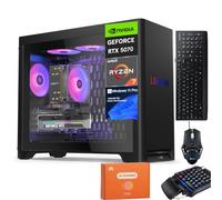 Lenovo Legion T5 Gen 10 Gaming Desktop Computer, AMD Ryzen 7 7700X(Up to 5.4GHz), NVIDIA RTX 5070 12GB GDDR7, 64 GB DDR5, 1 TB SSD, Wi-Fi 6E, Bluetooth, Windows 11 Pro, w/Gaming Mouse & Accessories