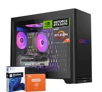 Lenovo Legion T5 Gen 10 Gaming Tower Desktop PC, AMD Ryzen 7 7700X(Up to 5.4GHz), NVIDIA RTX 5070 12GB GDDR7, 64 GB DDR5, 4 TB SSD, WiFi 6E, Bluetooth 5.3, Windows 11 Pro, w/Accessories