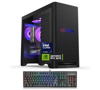 Lenovo Legion T5 Gen 10 RTX 5070 Gaming Desktop, Intel Core Ultra 7 265F, 64GB DDR5 RAM, 4TB SSD, DP, RJ-45, Wi-Fi 6, Bundle with HVER Stealth Gaming Keyboard, Black, Windows 11 Home