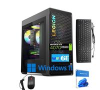 Lenovo Legion Tower 5 Gen 8 Gaming Desktop Tower, AMD Ryzen 7 7700(Up to 5.3GHz), NVIDIA RTX 4070 Super 12GB GDDR6X, Wi-Fi 6E, Windows 11 Pro, KB & Mouse Set(32 GB RAM, 2 TB SSD)