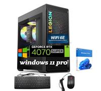 Lenovo Legion Tower 5 Gen 8 Gaming Desktop Tower PC, NVIDIA RTX 4070 Super 12GB GDDR6X, AMD Ryzen 7 7700(Up to 5.3GHz), Wi-Fi 6E, Bluetooth, HDMI, Windows 11 Pro, KB & Mouse(64 GB RAM, 2 TB SSD)