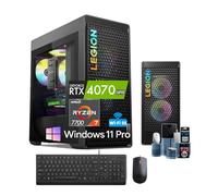 Lenovo Legion Tower 5 Gen 8 Gaming Desktop - w/Accessories, NVIDIA RTX 4070 Super 12GB GDDR6X, AMD Ryzen 7700, Wi-Fi 6E, Bluetooth 5.3, Win 11 Pro, Keyboard & Mouse, 64 GB DDR5, 2 TB SSD