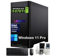 Lenovo Legion Tower 5i Gen 10 Gaming Desktop Computer - Intel 24-Core Ultra 9 275HX, GeForce RTX 5070 Ti, 64GB DDR5, 1TB SSD, 2TB HDD, 200W Liquid Cooling, USB KB & Mouse, Win 11 Pro, w/Accessories