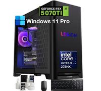 Lenovo Legion Tower 5i Gen 10 Gaming Desktop PC, Intel 24 Core Ultra 9 275HX Up to 4.5Ghz, NVIDIA GeForce RTX 5070 Ti, 64GB DDR5, 4TB SSD, 2TB HDD, 200W Liquid Cooling, Windows 11 Pro, w/Accessories