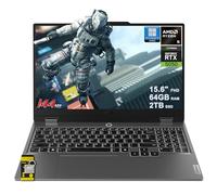 Lenovo LOQ Gaming AI Laptop 15.6" FHD 144Hz (100% sRGB G-SYNC) AMD 6-core Ryzen 5 220 64GB RAM 2TB SSD GeForce RTX 5050 GDDR7 (440 AI Tops) Backlit Nahimic 5MP Privacy Camera Win11Pro ICP Hub