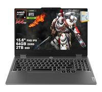 Lenovo LOQ Gaming AI Laptop | 15.6" FHD IPS 144Hz (100% sRGB G-SYNC) | AMD 6-core Ryzen 5 220 | 64GB DDR5 2TB SSD | GeForce RTX 5050 440 AI Tops | Backlit 5MP Privacy Camera Win11 w/DLCA Accessory
