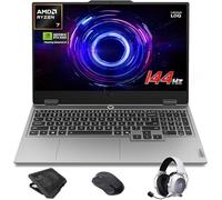 Lenovo LOQ RTX 5060 Gaming Laptop, 15.6" FHD 144Hz NVIDIA G-Sync Display, AMD Ryzen 7 250, NVIDIA GeForce RTX 5060, 32GB DDR5 RAM, 1TB SSD, 5MP Privacy Camera, Ethernet (RJ45), Backlit KB, Win 11 Home