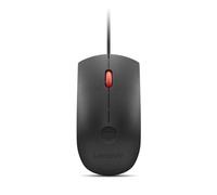 Lenovo - Mouse - Optical - 3 Buttons - Wired - USB - Black, Red