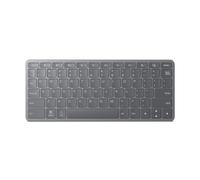 Lenovo Multi-Device Wireless Bluetooth Keyboard, Connect Up to 3 Devices Simultaneously, Compatible with iOS, Android, Windows, Slim Profile, Rechargeable, 60-Hour Battery Life, Iron Grey