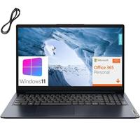 Lenovo Newest IdeaPad 1 Laptop Computer, 15.6" FHD, Intel Pentium Silver N6000, 1-Year Office 365, 8GB DDR4 RAM, 512GB PCIe SSD, WiFi 6, BT 5.1, Abyss Blue, Windows 11 Home S, BROAG Extension Cable
