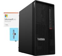 Lenovo P360 Workstation Desktop (Intel i7-12700 12-Core, 16GB DDR5 4800MHz RAM, 128GB PCIe SSD + 1TB HDD (3.5), Intel UHD 770, WiFi, Bluetooth, Win 11 Pro) with MS 365 Personal, Dockztorm Hub