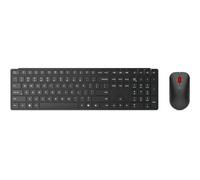 Lenovo Pro Combo 6000 - Keyboard and Mouse Set - Wireless - 2.4 GHz, Bluetooth 5.3 - QWERTZ - German - Dark Black - Brown Box