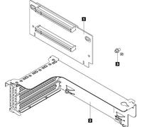 Lenovo Riser 1 Kit - Girls Card - for ThinkAgile VX3520-G Appliance 7Y94, ThinkSystem SR550, SR590, SR650