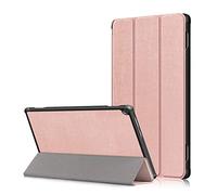 Lenovo Tab M10 FHD REL X605FC/X605LC, Folding Case for Lenovo Tab M10 FHD REL X605FC/X605LC, Anti-Scratch Magnetic Case with Pencil Function Pink