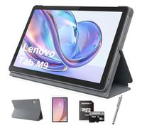 Lenovo Tab M9 9" HD Tablet, Media Tek Helio G80 8-Core Processor, Android 12 or Later, 3GB RAM 32GB Storage, Dolby Atmos, Wi-Fi, Bluetooth, USB-C, Gray, w/64GB MicroSD Card&Folio Case&Film&Stylus Pen