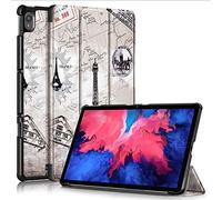Lenovo Tab P11 11" 2020 Flip Cover, Heavy Duty PU Leather Ultra Slim Case with Wake Up/Sleep Shell Multi-Angle Viewing Stand Bumper for Lenovo Tab P11 11 inch 2020 TB-J606F Tablet PC (Tower)