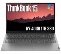 Lenovo ThinkBook 15 Gen 4 Business Laptop (15.6" FHD Anti-Glare, 40GB RAM, 1TB SSD, AMD Ryzen 7 5825U (> Intel i7-1165G7)) Fingerprint, FHD Webcam w/Shutter, Ethernet, Military Grade, Win 11 Pro