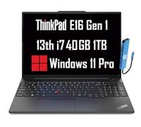 Lenovo ThinkPad E16 Business Laptop (16" FHD+ Anti-Glare, Intel 13th Gen 10-Core i7-1355U, 40GB RAM, 1TB SSD), Backlit, Fingerprint, IST Hub, FHD Webcam, Ethernet, Wi-Fi 6, Win 11 Pro, Black
