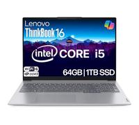 Lenovo ThinkBook 16 Business Laptop, 16” FHD+ Anti-Glare Display, Intel 8-Core i5-13420H, 64GB DDR5 RAM, 1TB NVMe, WiFi 6 + BT, RJ-45, HDMI, HD Webcam, Win 11 Pro