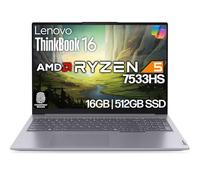 Lenovo ThinkBook 16 G7 Business Laptop, 16” FHD+, AMD Ryzen 5 7533HS, 16GB DDR5, 512GB NVMe, WiFi 6 + BT, RJ-45, HDMI, Fingerprint Reader, HD Webcam, Win 11 Pro