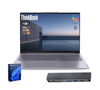 Lenovo ThinkBook 16 Gen 7 Business Laptop, 16” FHD+, AMD Ryzen 5 7533HS, 32GB DDR5, 1TB SSD, Wi-Fi 6, HDMI, Fingerprint, SD Card Reader, HD Webcam with Privacy Shutter, Windows 11 Pro, Docking Bundle
