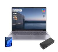 Lenovo ThinkBook 16 Gen 7 Business Laptop, 16” FHD+, AMD Ryzen 5 7533HS, 32GB DDR5, 2TB SSD, Wi-Fi 6, HDMI, Fingerprint, SD Card Reader, HD Webcam with Privacy Shutter, Windows 11 Pro, Docking Bundle