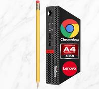 Lenovo ThinkCentre M625q Chromebox Ultra-Compact Mini PC | AMD A4-9120e, Dual-Core Processor | 8GB DDR4 RAM, 128GB SSD | Built for School and Work, Game Apps Not Supported | Chrome OS Flex