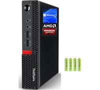 Lenovo ThinkCentre M625q Mini Form Business Desktop Computer PC, AMD Dual-Core A4-9120C, 8GB RAM 128GB PCIE SSD, AMD Radeon R4, RJ-45, Display Ports, USB Ports, Windows 11 Pro, Black, w/Battery