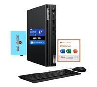 Lenovo ThinkCentre M70q Business Desktop (Intel i7-14700T, 16GB DDR5, 512GB PCIe SSD, Intel UHD 770, Win 11 Pro) w/MS 365 Personal, DKZ USB Port Expander