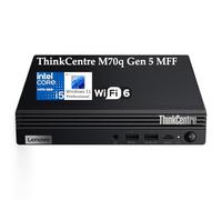 Lenovo ThinkCentre M70q Gen 5 MFF Tiny 1L Mini Business Desktop Computer, 14th Gen Intel 10-Core i5-14400T (Beat i7-11700), 32GB DDR5 RAM, 1TB PCIe SSD, WiFi 6, HDMI, DP Port, Windows 11 Pro, AZ-XUT