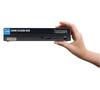 Lenovo ThinkCentre M70q Mini & Tiny Business Desktop PC (Intel 6-Core i5-12400T, 16GB RAM, 512GB SSD, UHD Graphics) w/IST Keyboard, Mouse, 3-Year Warranty, DisplayPort, Ethernet, Win 11 Pro, Black