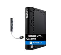Lenovo ThinkCentre M75q Business Mini Desktop (AMD Ryzen 5 PRO 5650GE, AMD Radeon, 16GB DDR4, 4TB PCIe SSD, WiFi 6, Bluetooth 5.4, 65W PSU, RJ-45, 1 Display Port, Win 11 Home) w/DKZ USB Port Expander