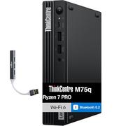 Lenovo ThinkCentre M75q Business Mini Desktop (AMD Ryzen 7 PRO 8700GE, 16GB DDR5, 4TB PCIe SSD, WiFi 6, Bluetooth 5.2, 90W PSU, RJ-45, 1 Display Port, HDMI, Win 11 Pro) w/DKZ USB Port Expander