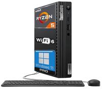 Lenovo ThinkCentre M75q Business Mini Desktop Computer AMD Ryzen 5 Pro (Up to 4.40GHz), 20GB RAM, 1TB PCIe SSD, Ultra-Quiet Design, WiFi 6, Keyboard & Mouse, 2-Monitor Support 4K, Windows 11 Pro