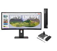 Lenovo ThinkCentre M75q G5 A5 16 512 + ThinkVision T34WD-40 34 UWQHD Docking AMD Ryzen 5 PRO 8500GE Processor 3.40 GHz up to 5.00 GHz, Windows 11 Pro 64, 512 GB SSD TLC Opal - M75QBUNDLE3UKC