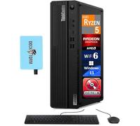 Lenovo ThinkCentre M75s SFF Business Desktop (AMD Ryzen 5 Pro 5650G, 16GB DDR4, 256GB PCIe SSD + 1TB HDD, DVD-R/W, WiFi 6, Bluetooth 5.1, RJ-45, Win11P) w/USB KB, USB Mouse & DKZ Hub