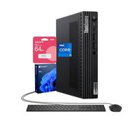 Lenovo ThinkCentre M90q Business Mini Desktop, Intel 14-Core i5-13500, 32GB DDR5 RAM, 1TB SSD, 2-Monitor Support 4K, HDMI, DP, Wi-Fi, Wired KB & Mouse, Windows 11 Pro, Adata USB Flash Drive Bundle