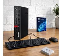 Lenovo ThinkCentre Micro Desktop, 8GB RAM, 256GB SSD Drive, AMD Processor & Graphics, Dual-Display Support, Wi-Fi, Bluetooth, USB, RJ-45, Home-Friendly, Business-Grade, Windows 11 Pro