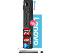 Lenovo ThinkCentre Micro Desktop with Keyboard & Mouse, 8GB DDR4 RAM, 128GB SSD Drive, AMD Processor, Dual-Display Support, Wi-Fi, Bluetooth, USB, RJ-45, Windows 11 Pro, Business-Grade, Home-Friendly