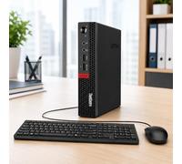 Lenovo ThinkCentre Mini Desktop Computer with AMD Processor & Graphics, 8GB DDR4 RAM, 128GB SSD, Windows 11, Wi-Fi, Bluetooth, 2X DisplayPort, RJ-45 Port, USB, for Daily Work, Wired Keyboard & Mouse