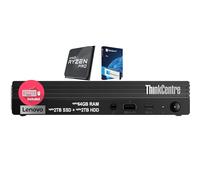 Lenovo ThinkCentre Mini PC, Ultra-Fast AMD Ryzen 5 PRO Processor, 32GB RAM, 2TB SSD & 1TB HDD, Wi-Fi 6, Bluetooth5, USB-C, HDMI, Display Port, RJ-45, Windows 11 Pro - Small Desktop for Work & Play