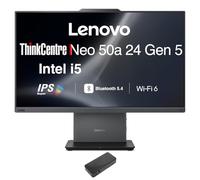 Lenovo ThinkCentre Neo 50a Business All-in-One 24" IPS FHD Display (Intel i5-13420H, 64GB DDR5, 512GB PCIe SSD, Intel UHD, WiFi 6, Webcam, Bluetooth 5.4, Win 11 Home) w/USB-C Dock