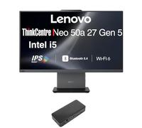 Lenovo ThinkCentre Neo 50a Business All-in-One 27" IPS FHD Display (Intel i5-13420H, 64GB DDR5, 512GB PCIe SSD, Intel UHD, WiFi 6, Webcam, Bluetooth 5.4, Win 11 Home) w/USB-C Dock
