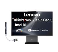 Lenovo ThinkCentre Neo 50a Business All-in-One 27" IPS FHD Display (Intel i5-13420H, 64GB DDR5, 512GB PCIe SSD, Intel UHD, WiFi 6, Webcam, Bluetooth 5.4, Win 11 Pro) w/DKZ USB Port Expander